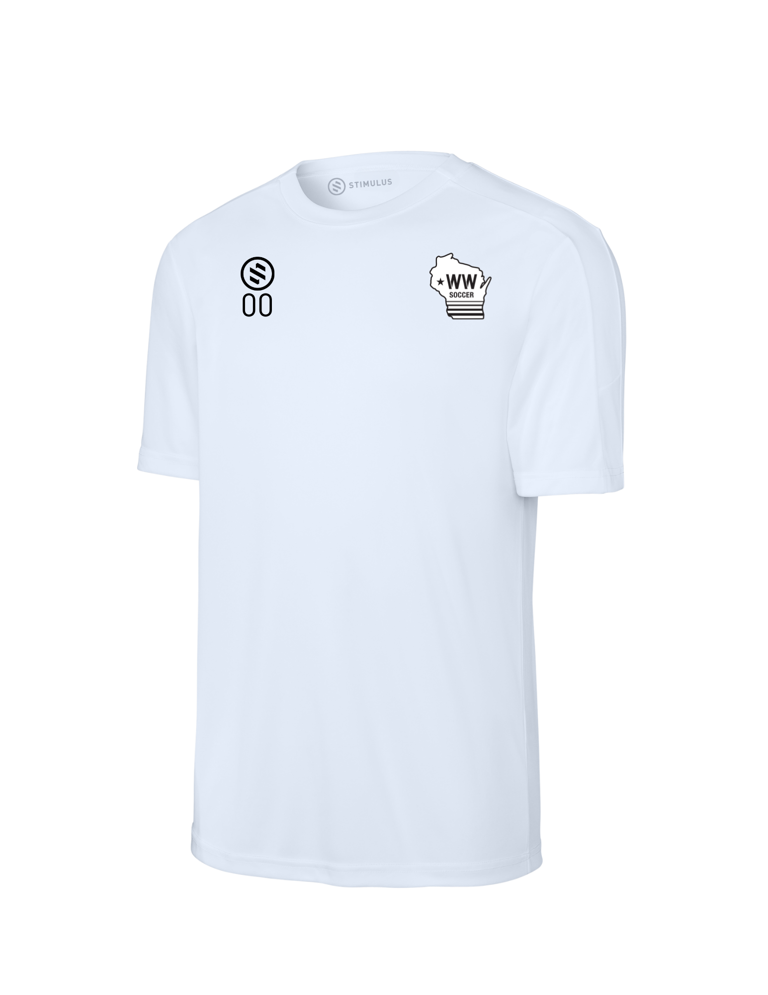 Western Wisconsin Coaches - Competitor Crew Tee - Adult - White/ White