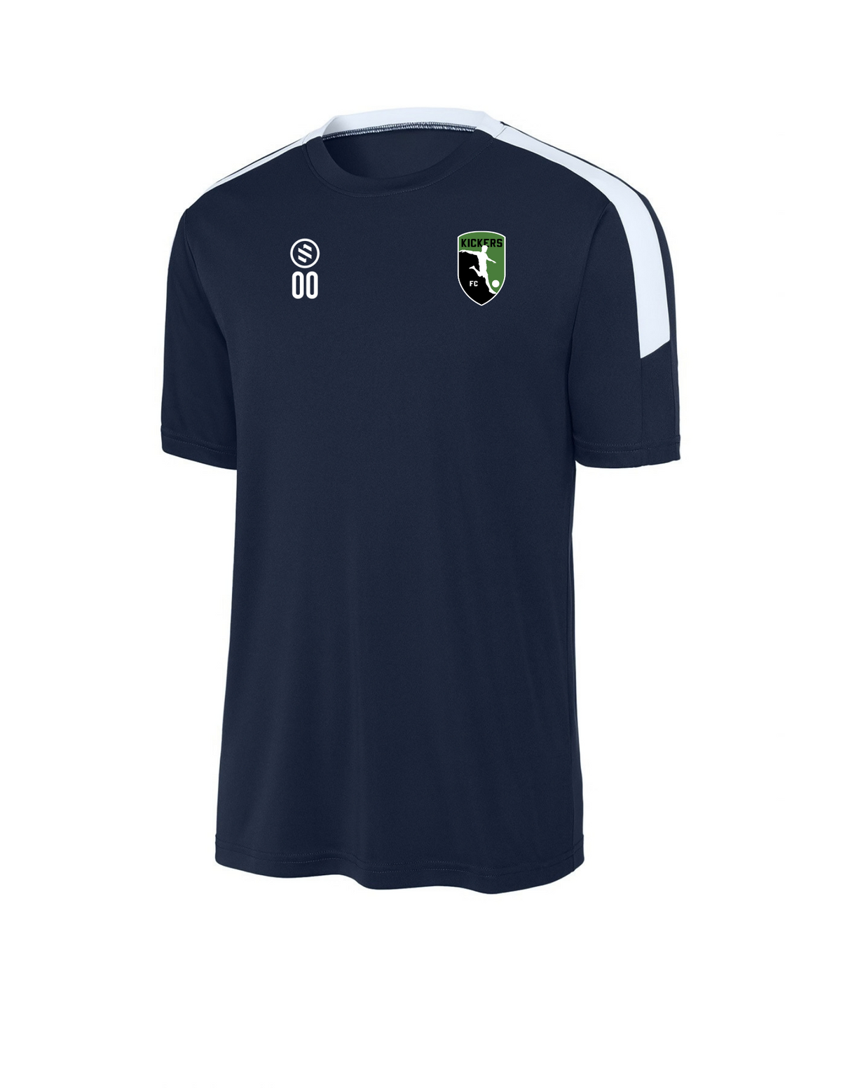 Kickers FC Coaches - Competitor Crew Tee - Adult - True Navy/ White