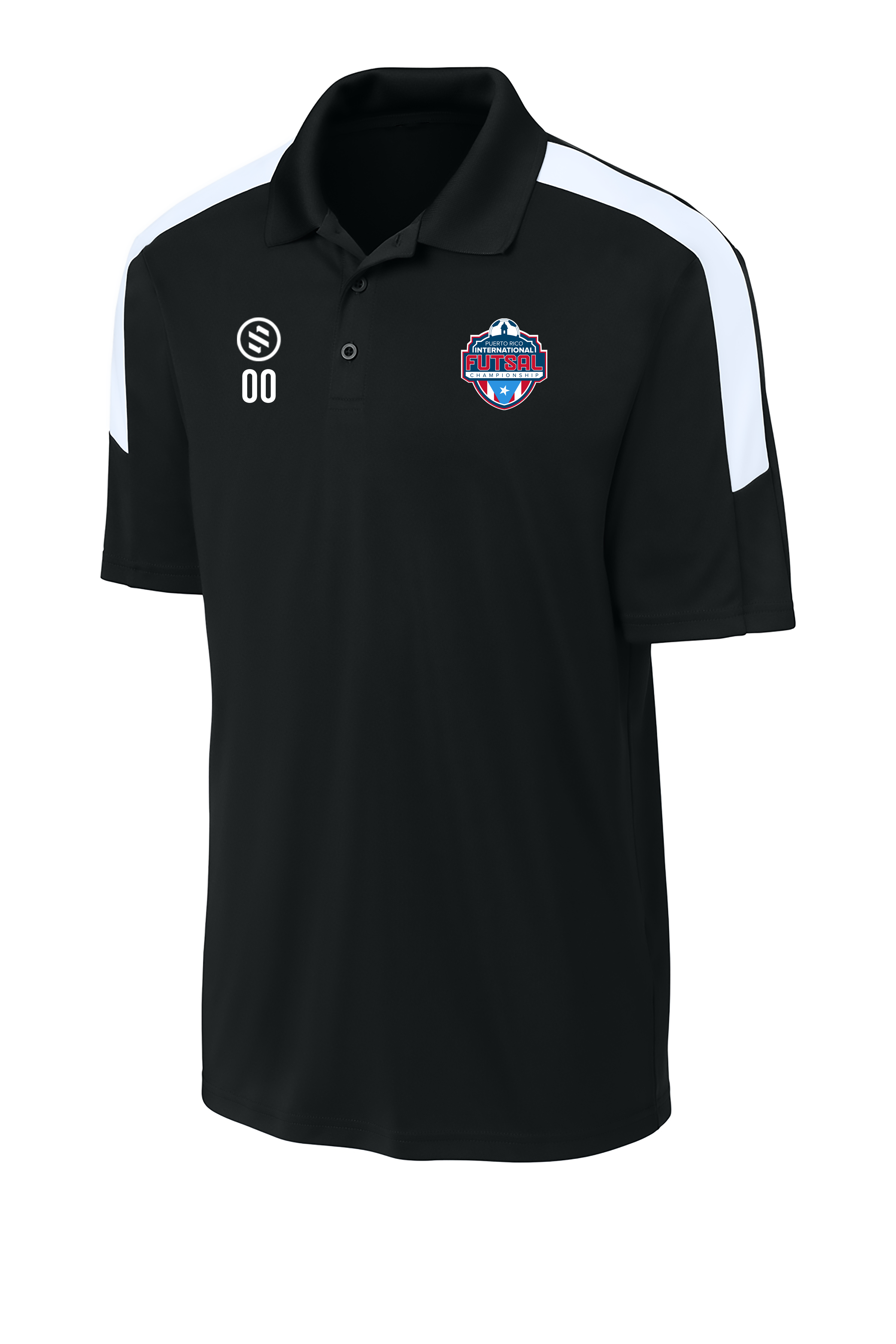 PR International Futsal - ST104 - Performance Stripe Polo - Men's