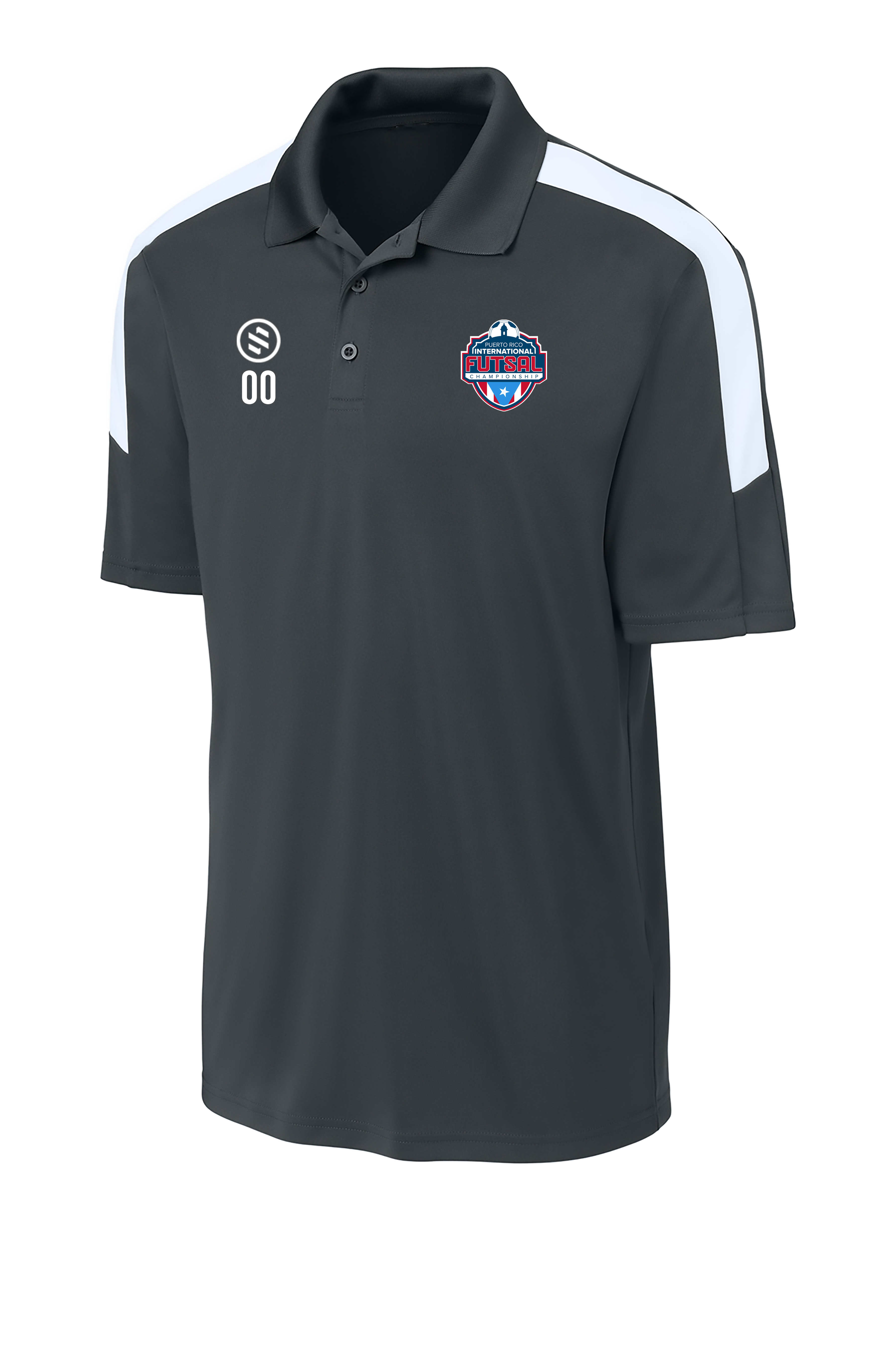 PR International Futsal - ST104 - Performance Stripe Polo - Men's