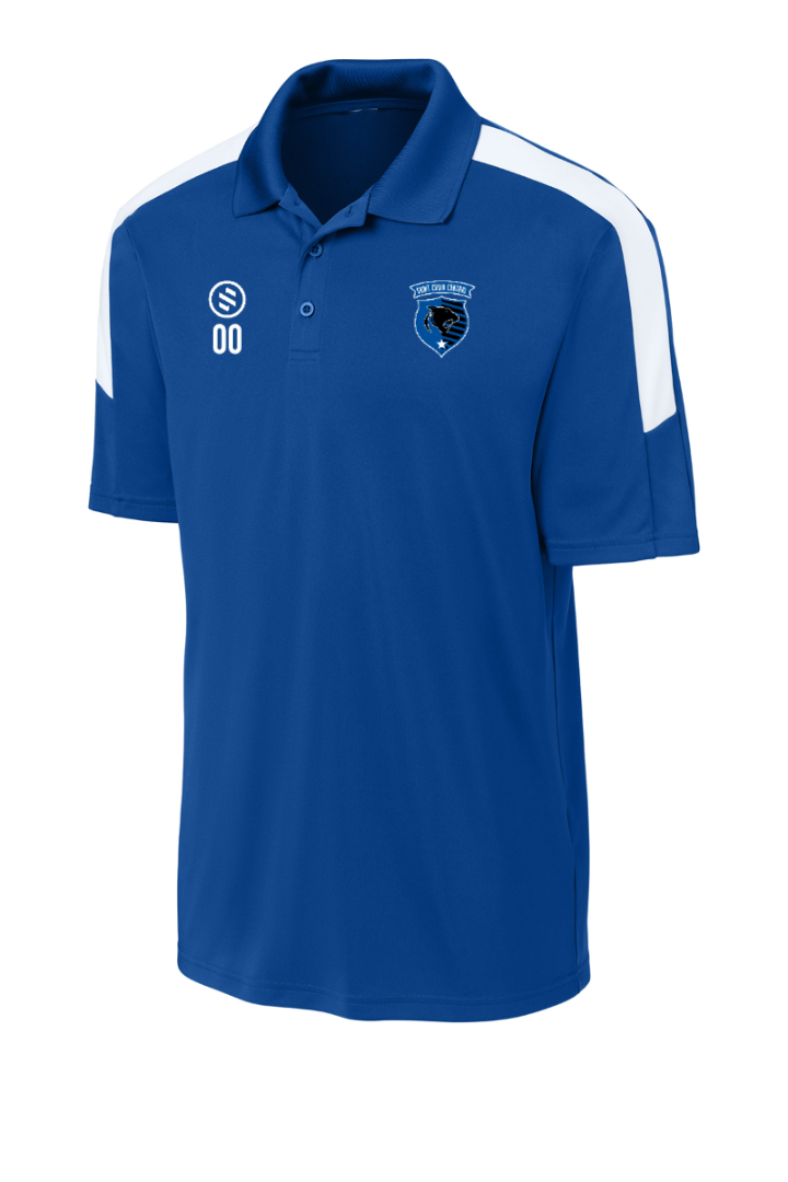 St.Croix Central Boys - Performance Stripe Polo - Men's - True Royal/White