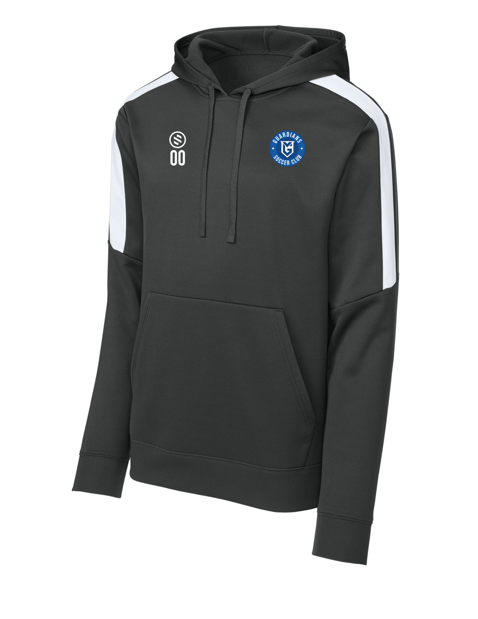 VSA Guardian - Performance Stripe Hoodie - Adult - Iron Grey/ White