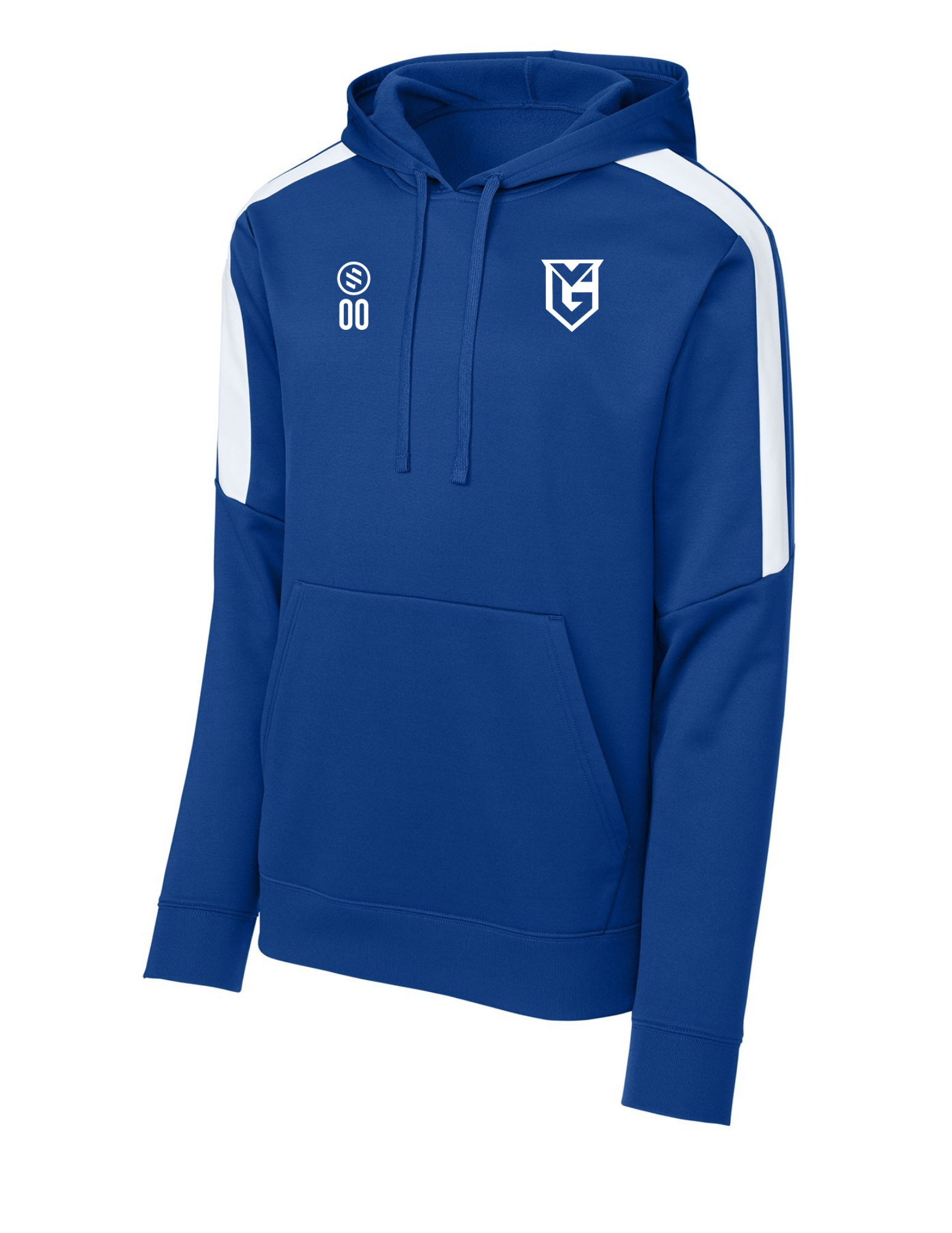VSA Guardian - Performance Stripe Hoodie - Adult - True Royal/ White