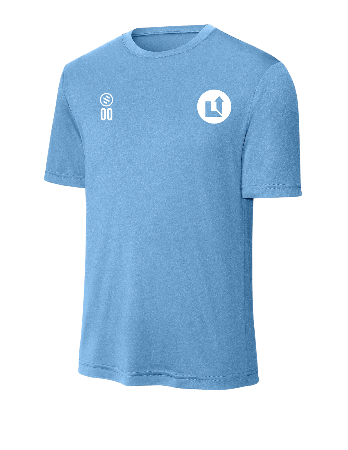 Level Up - Performance Club Tee - Carolina Blue