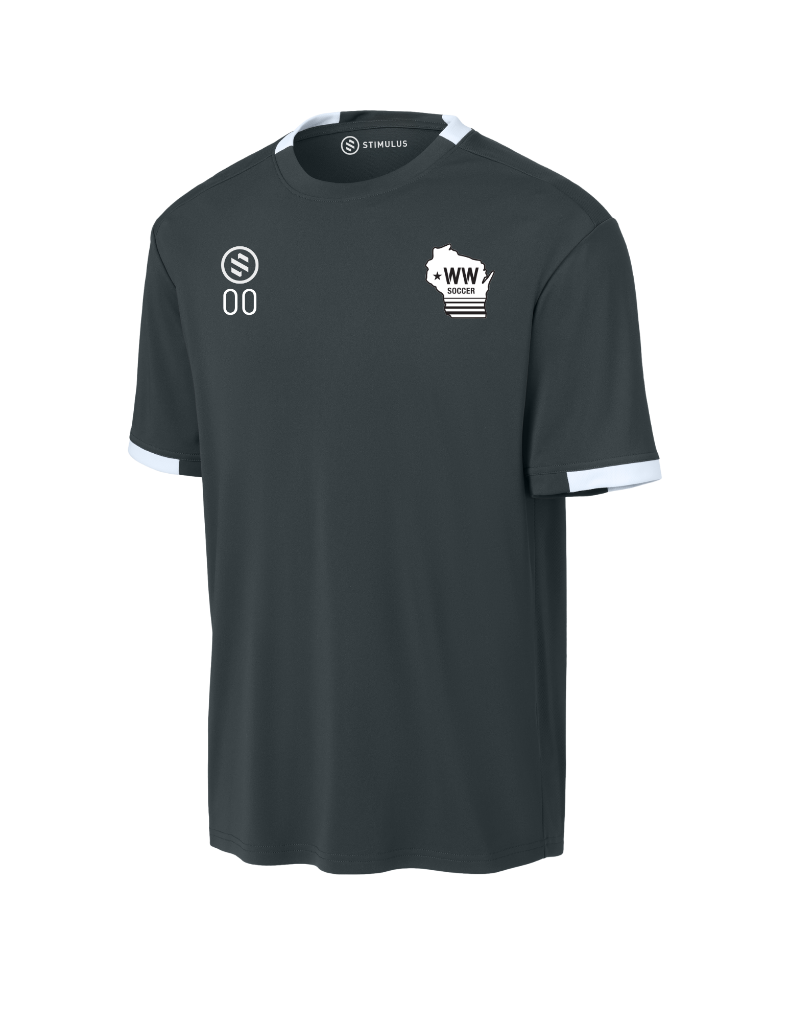 Western Wisconsin Coaches - Core Performance Tee - Adult - Iron Grey/ White