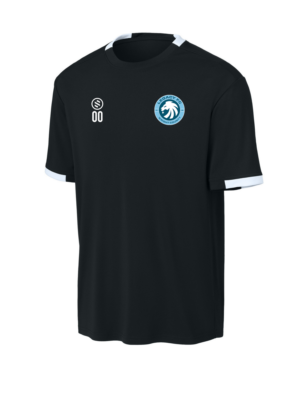 Legacy FC Coaches - Core Performance Tee - Adult - Black/ White