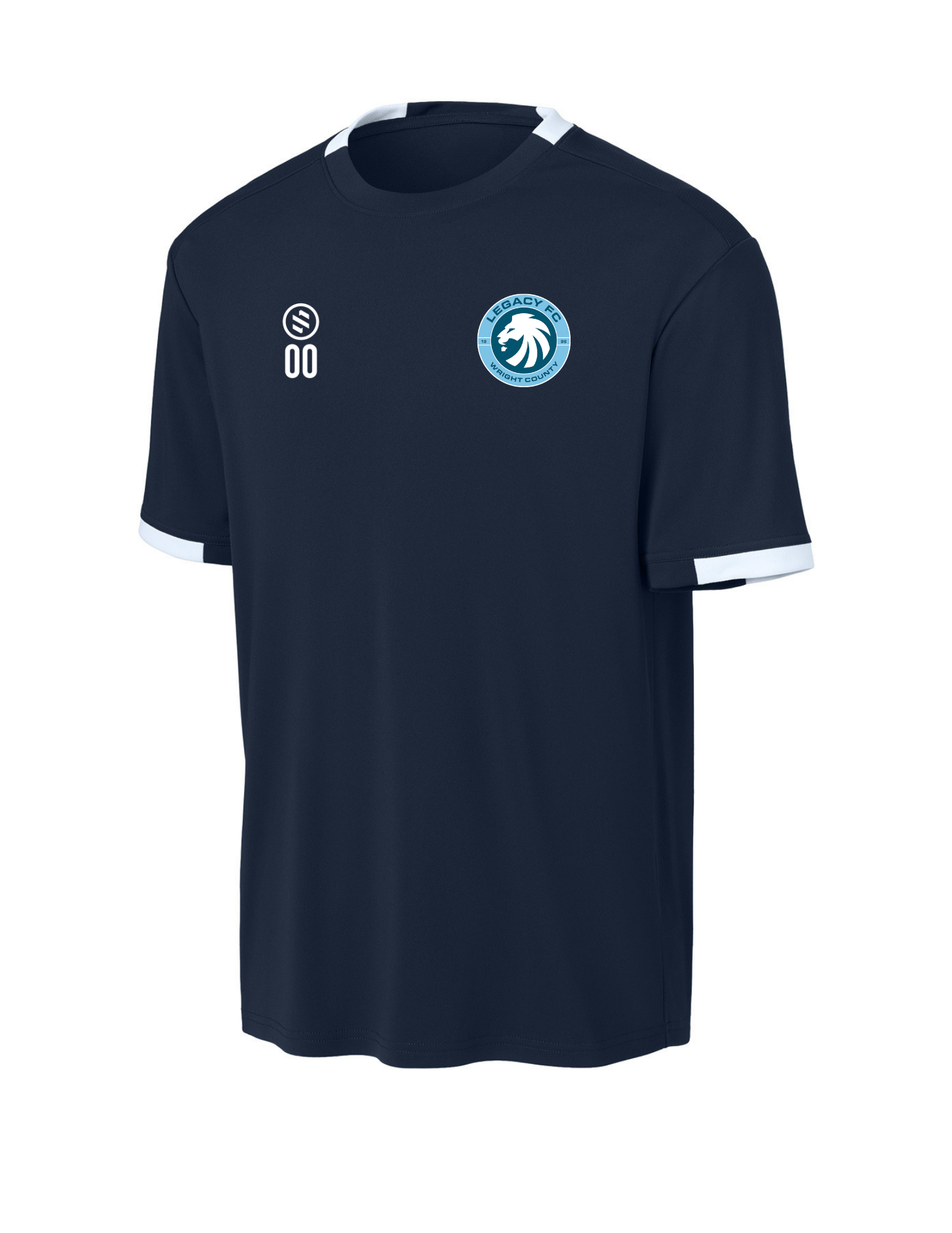Legacy FC Coaches - Core Performance Tee - Adult - True Navy/ White