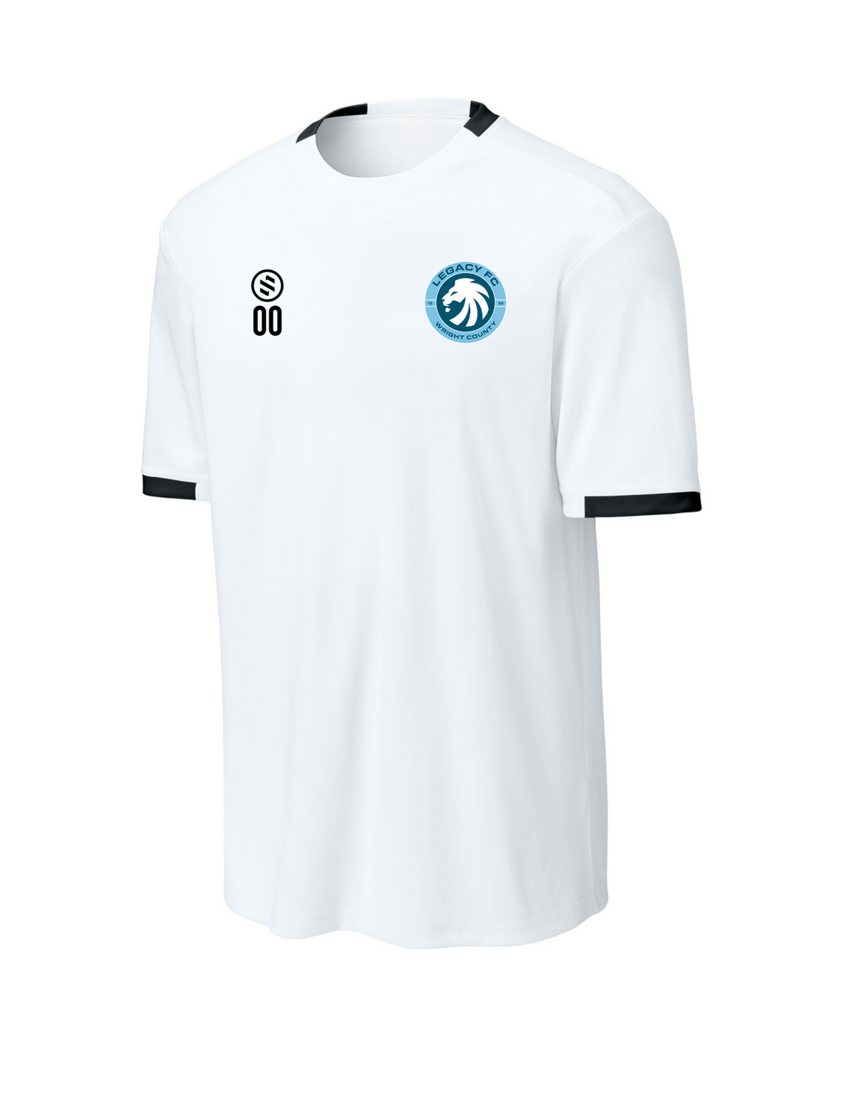 Legacy FC Coaches - Core Performance Tee - Adult - White/ Black