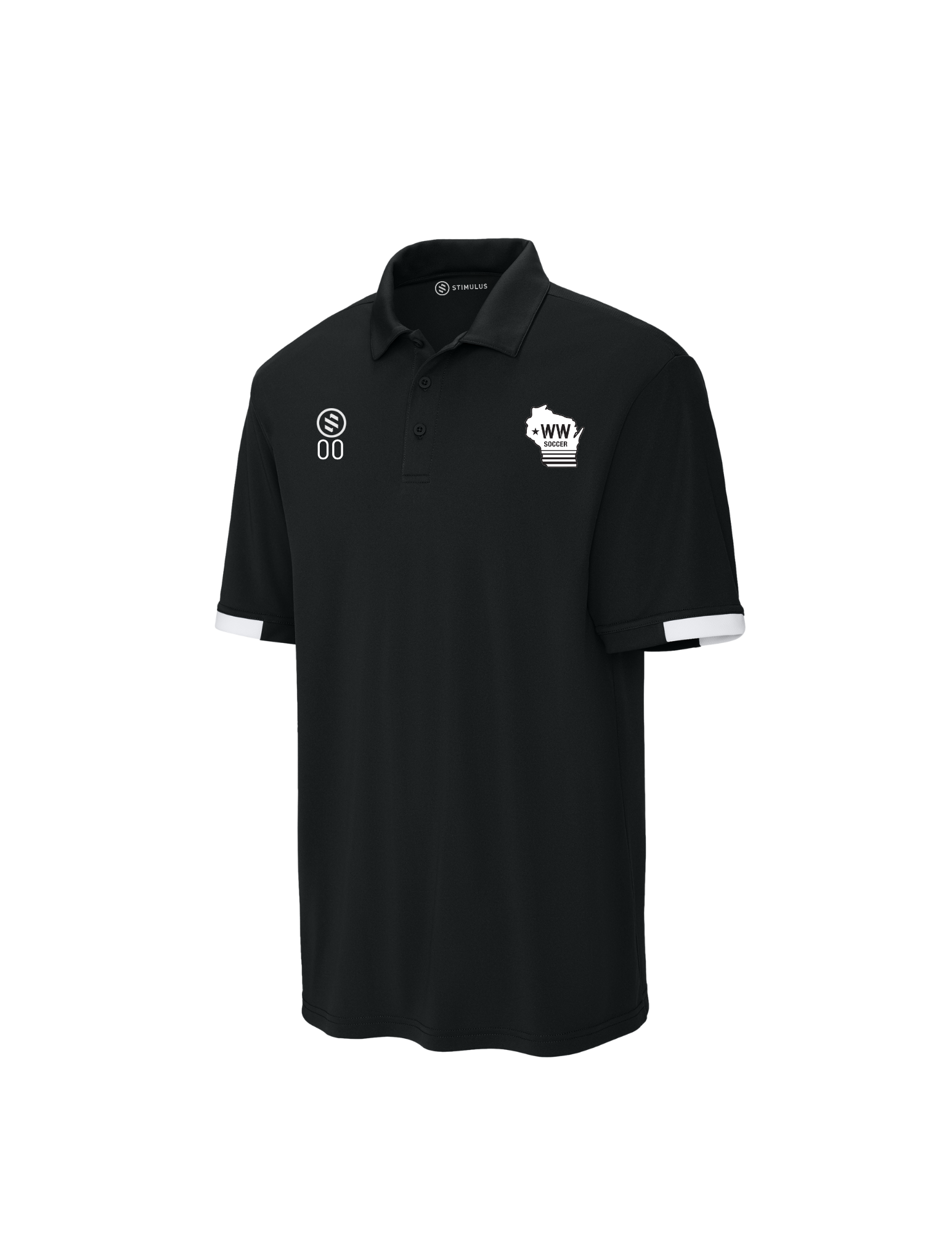 Western Wisconsin Coaches - Core Performance Polo - Men's - Black/ White