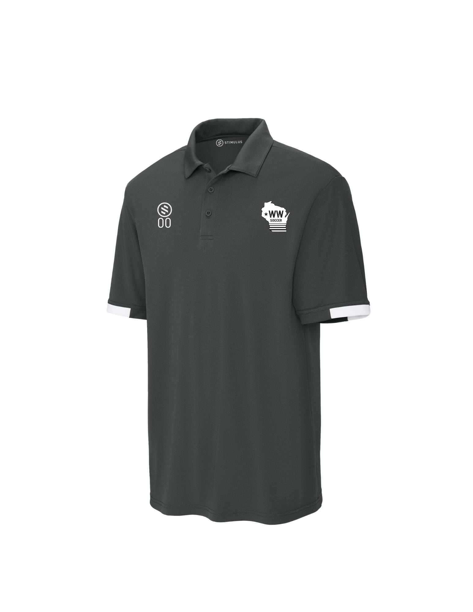 Western Wisconsin Coaches - Core Performance Polo - Men's - Iron Grey/ White