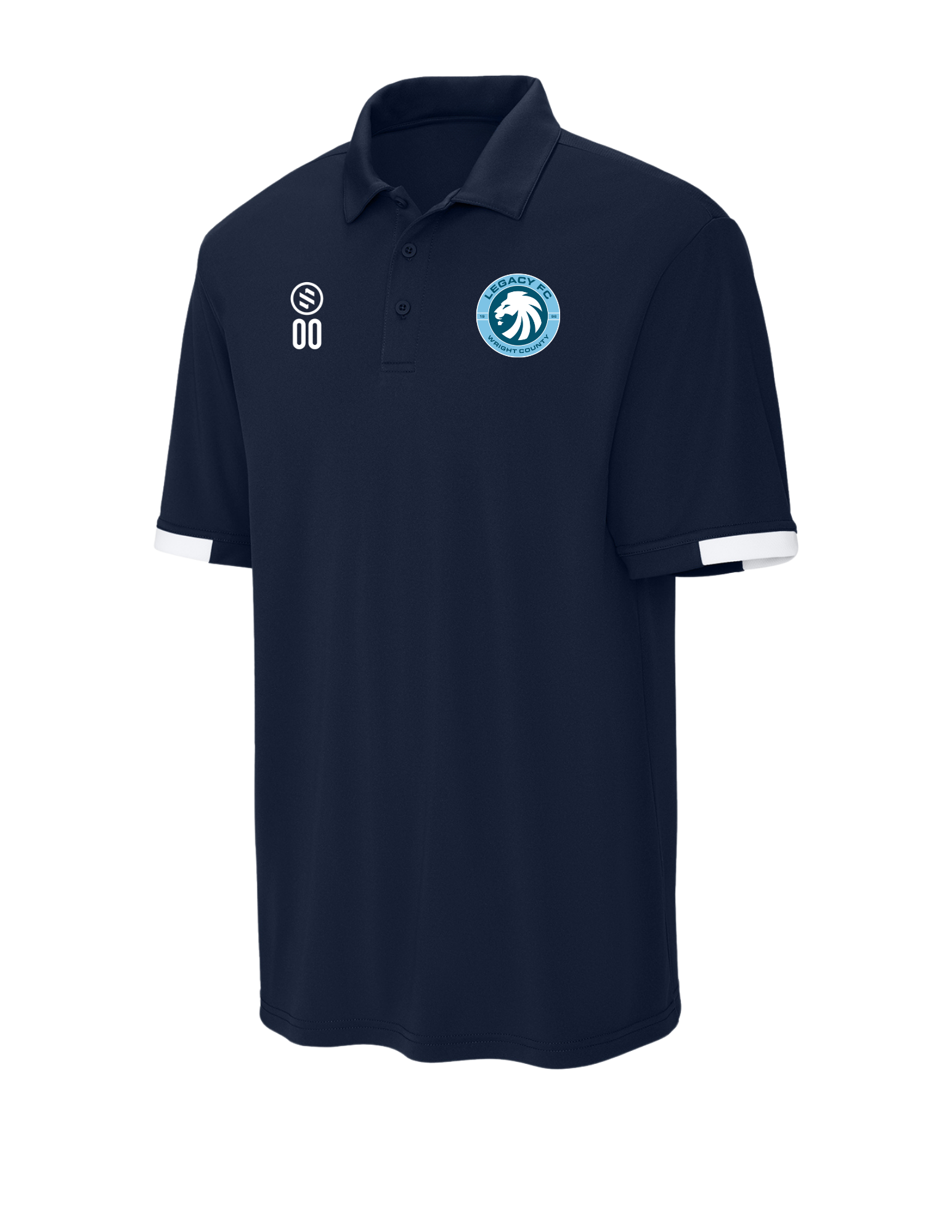Legacy FC Coaches - Core Performance Polo - Men's	- True Navy/ White