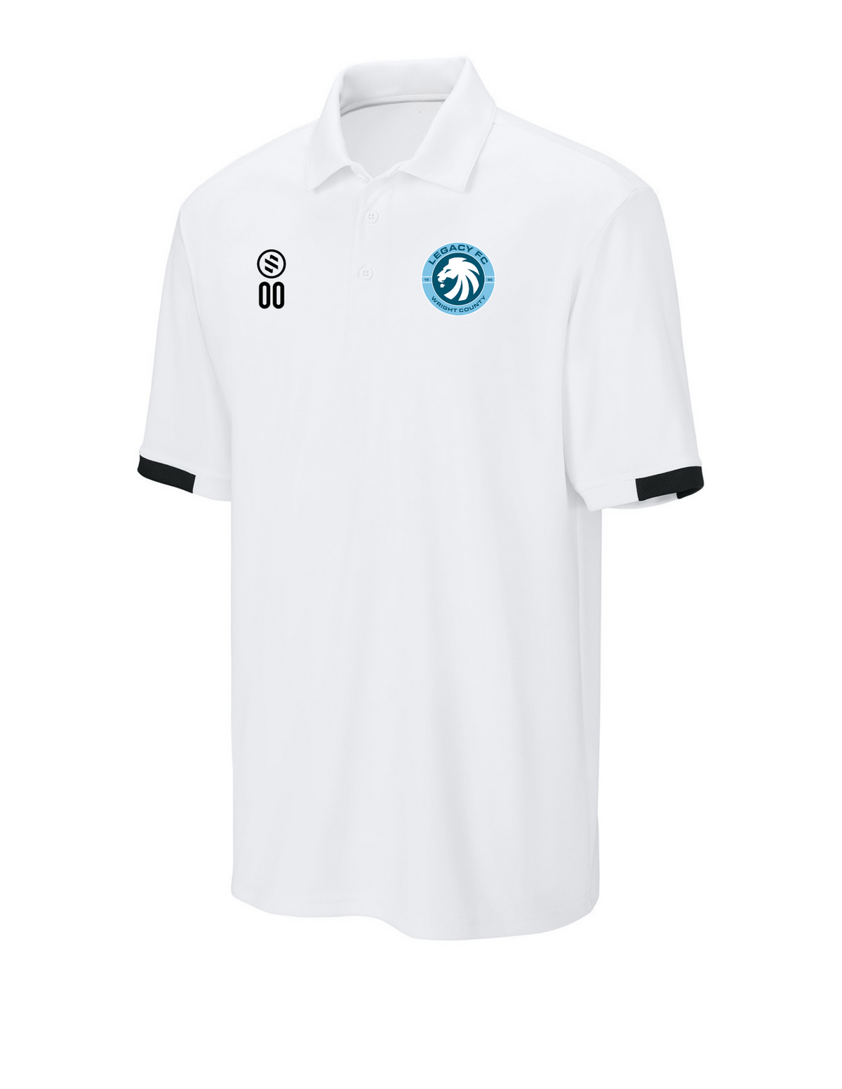 Legacy FC Coaches - Core Performance Polo - Men's	- White/ Black