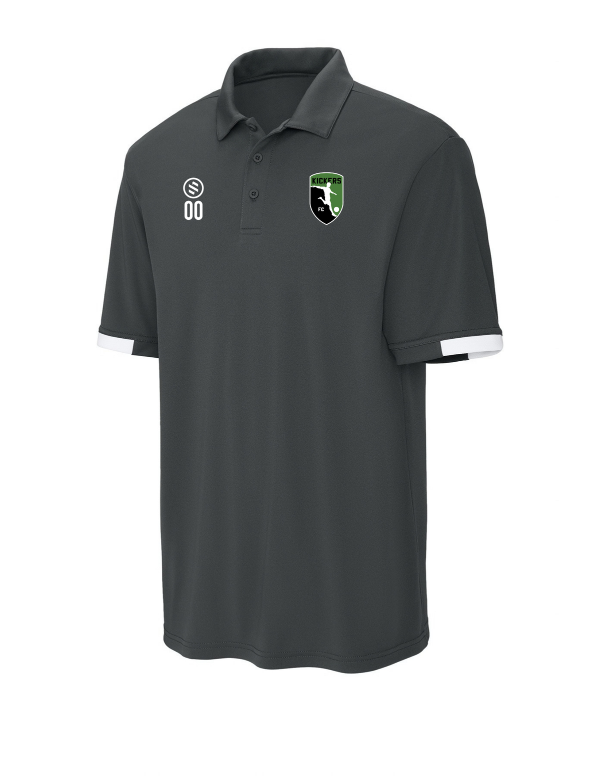 Kickers FC Coaches - Core Performance Polo - Men's - Iron Grey/ White