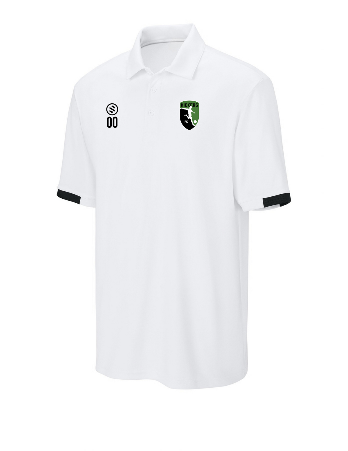 Kickers FC Coaches - Core Performance Polo - Men's - White/ Black