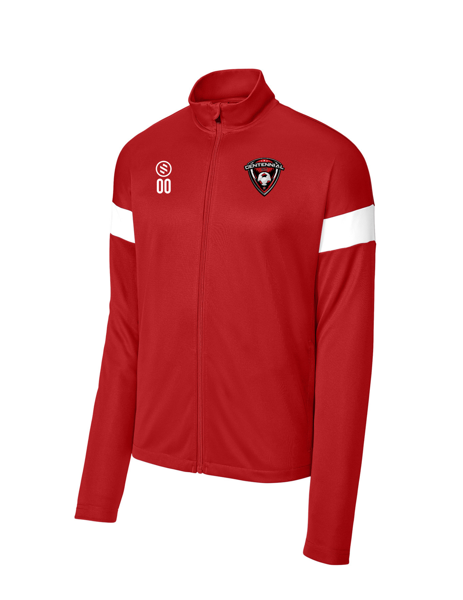 Centennial SC Coaches - ProFit Full-Zip Jacket - Men's - Deep Red/ White
