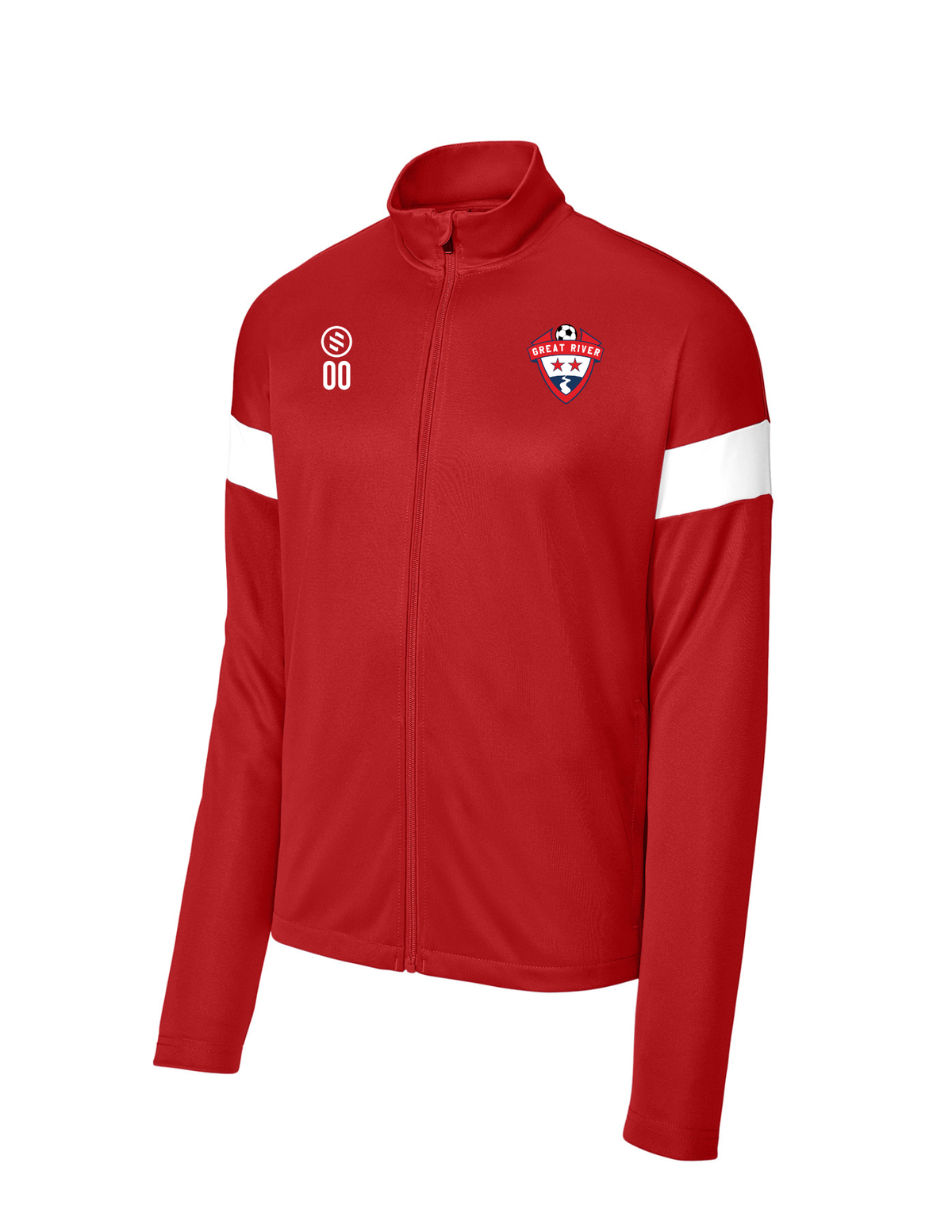 Great River SC - ProFit Full-Zip Jacket - Men's - Deep Red/ White