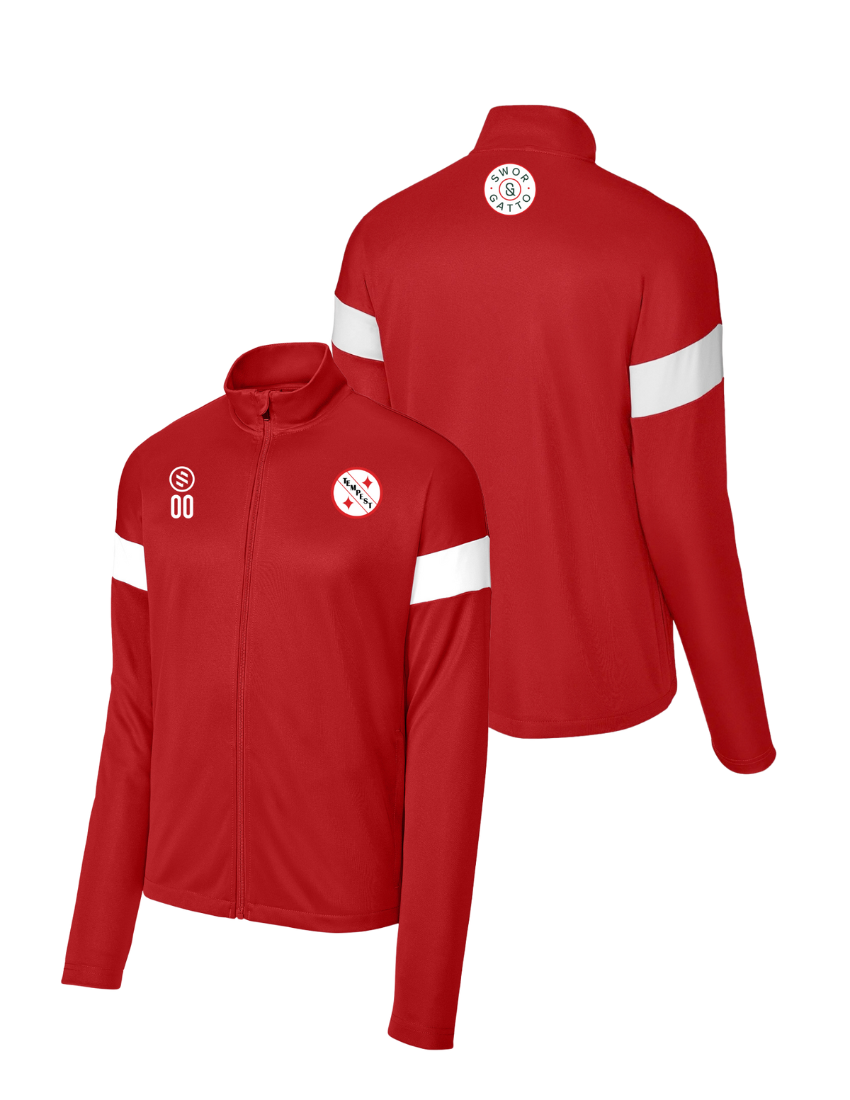 Tempest FC - ProFit Full Zip Jacket - Men's - Deep Red/ White