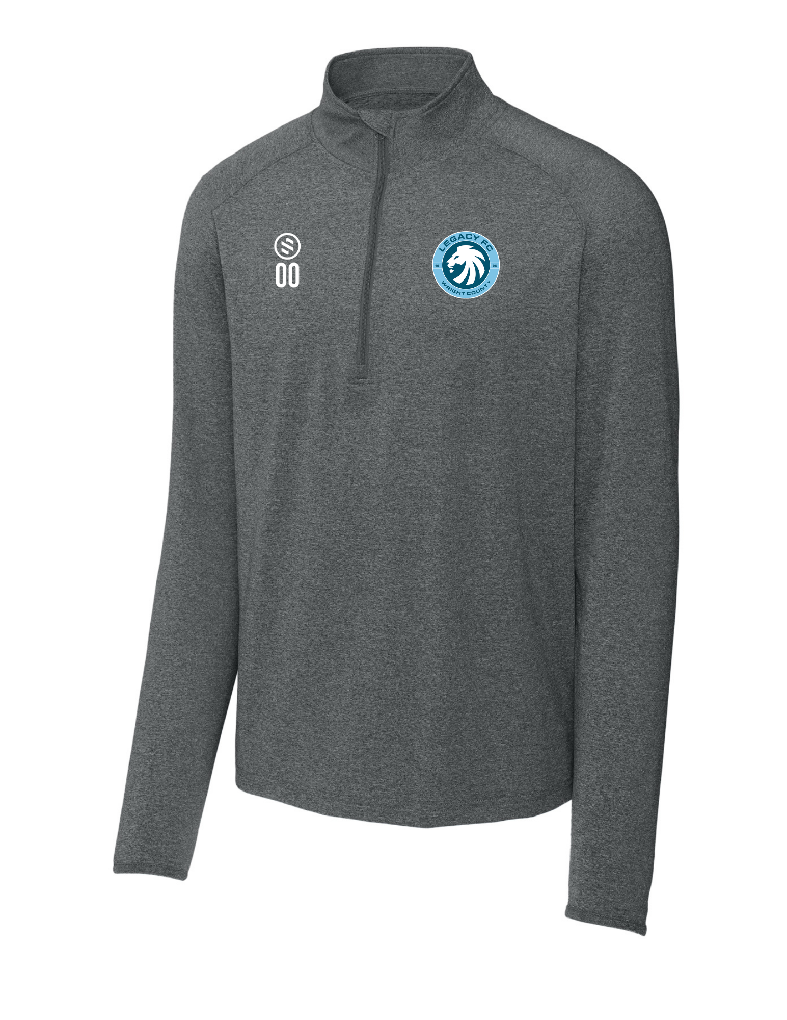 Legacy FC Coaches - 1/4-Zip Pullover - Men’s - Charcoal Grey Heather