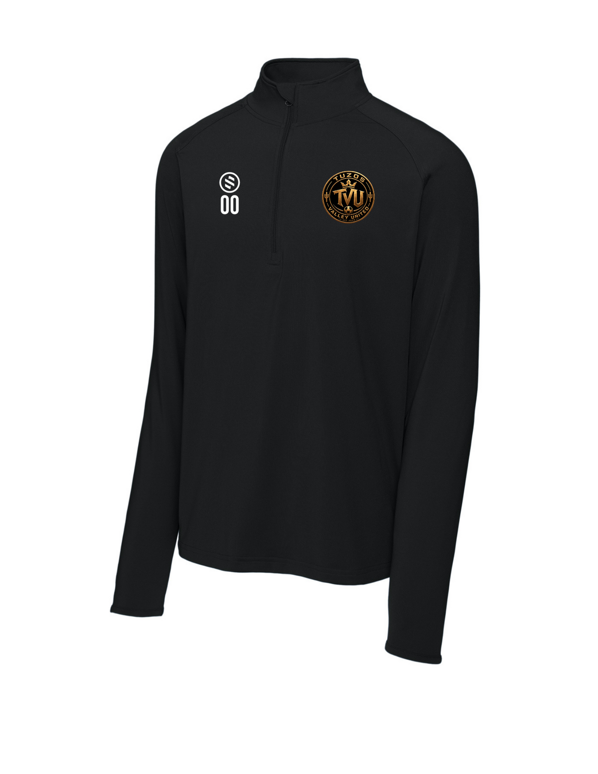 Tuzos Valley United - 1/4-Zip Pullover - Men’s - Black