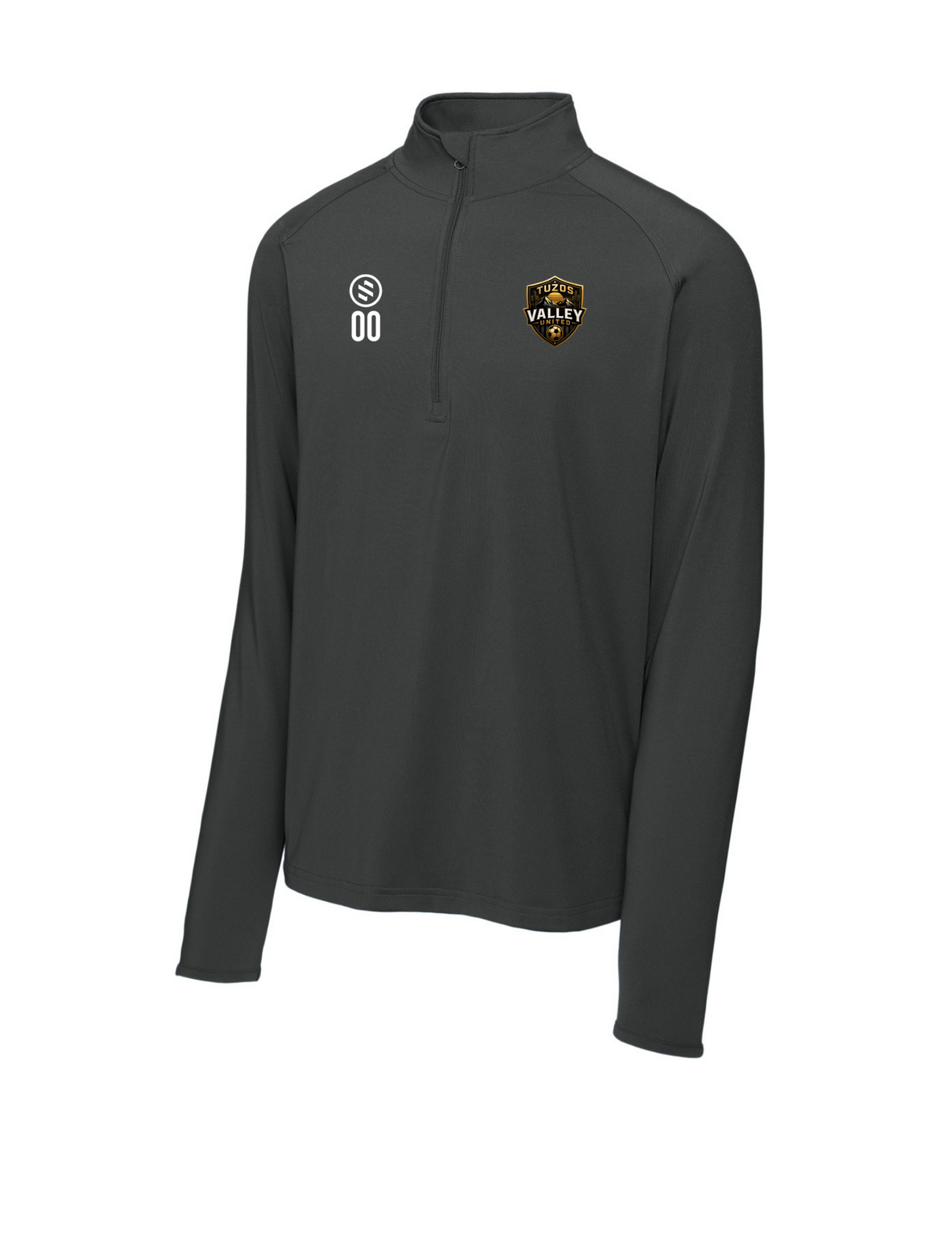 Tuzos Valley United - 1/4-Zip Pullover - Men’s - Charcoal Grey