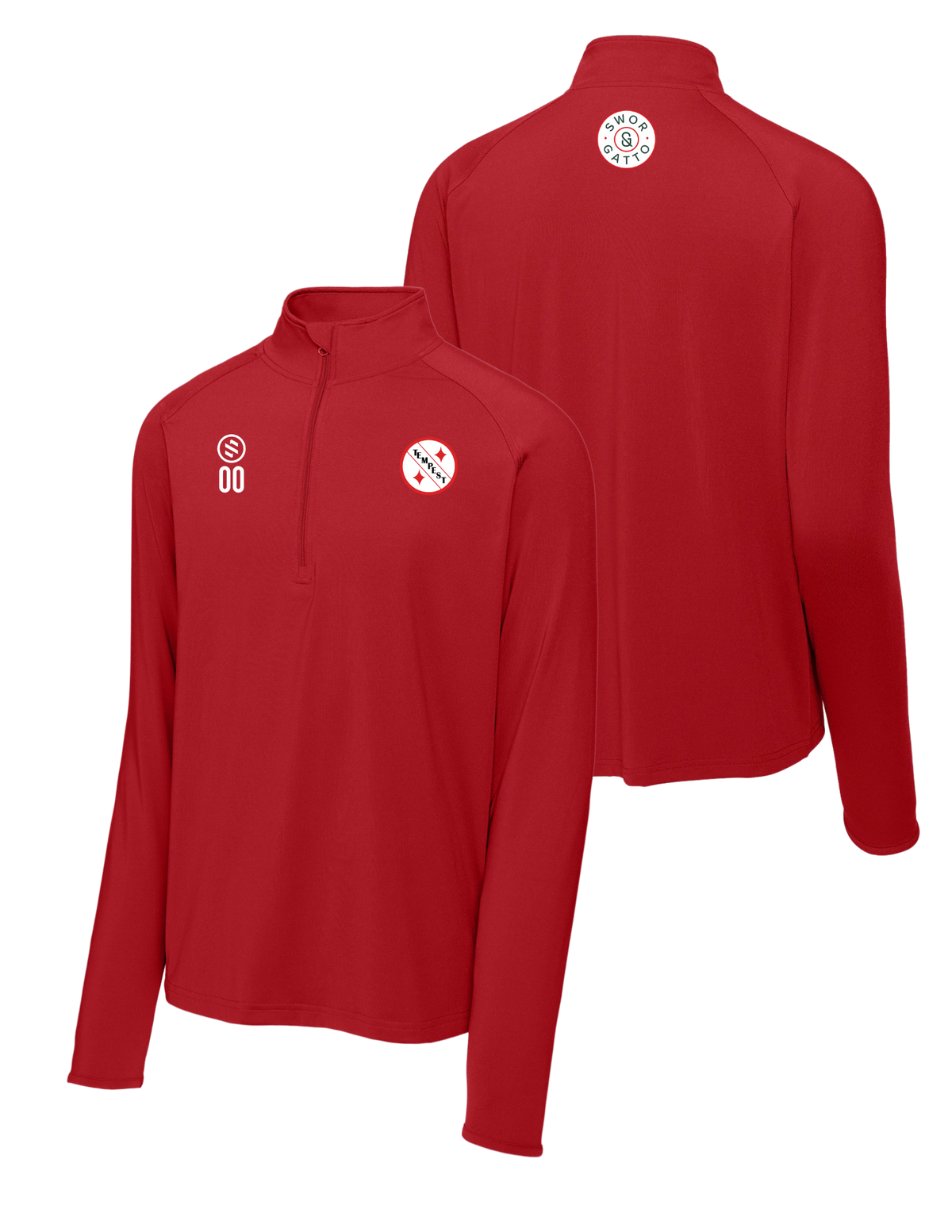 Tempest FC - 1/4-Zip Pullover - Men’s - True Red