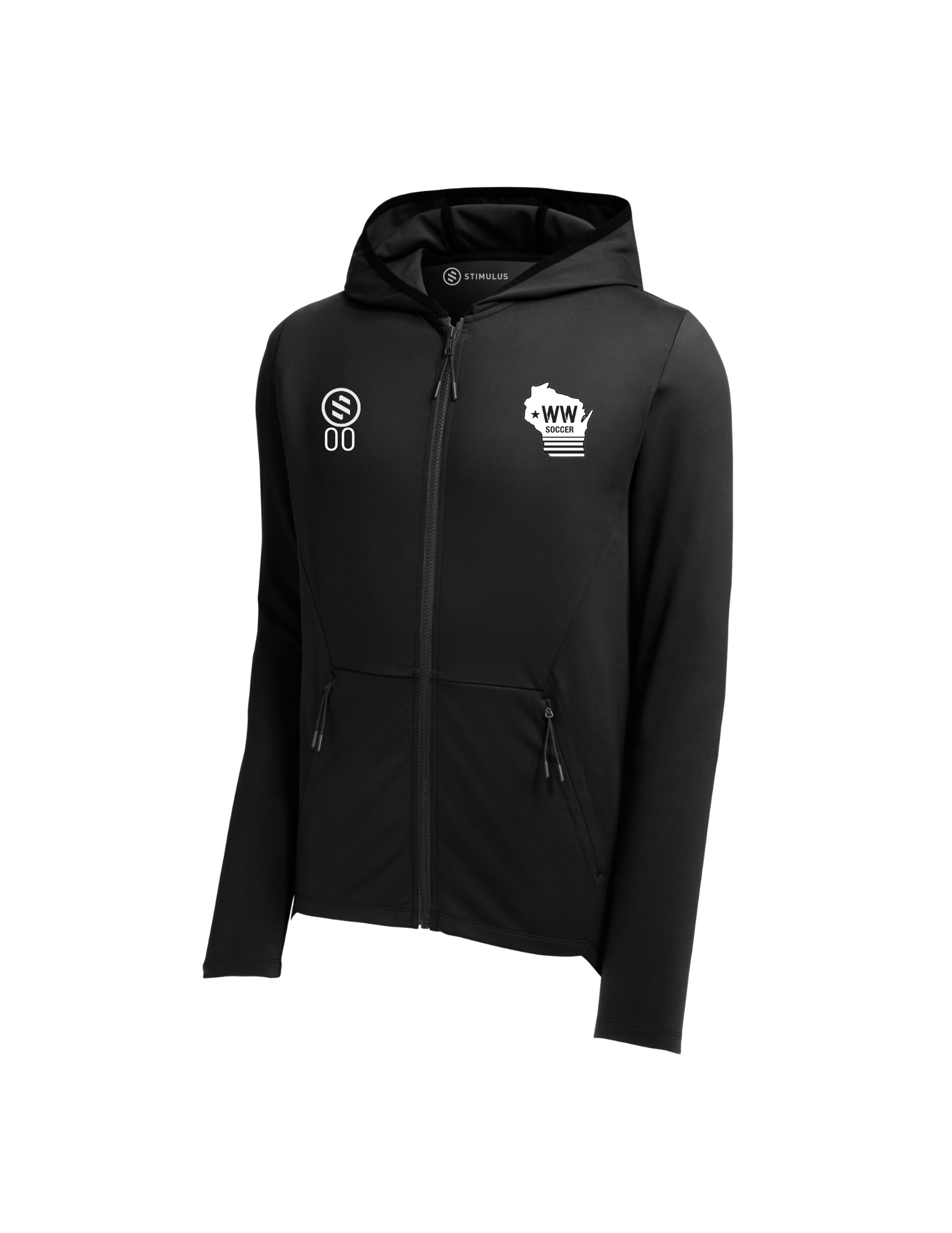 Western Wisconsin Coaches - Performance Zip Hoodie – Men’s - Deep Black