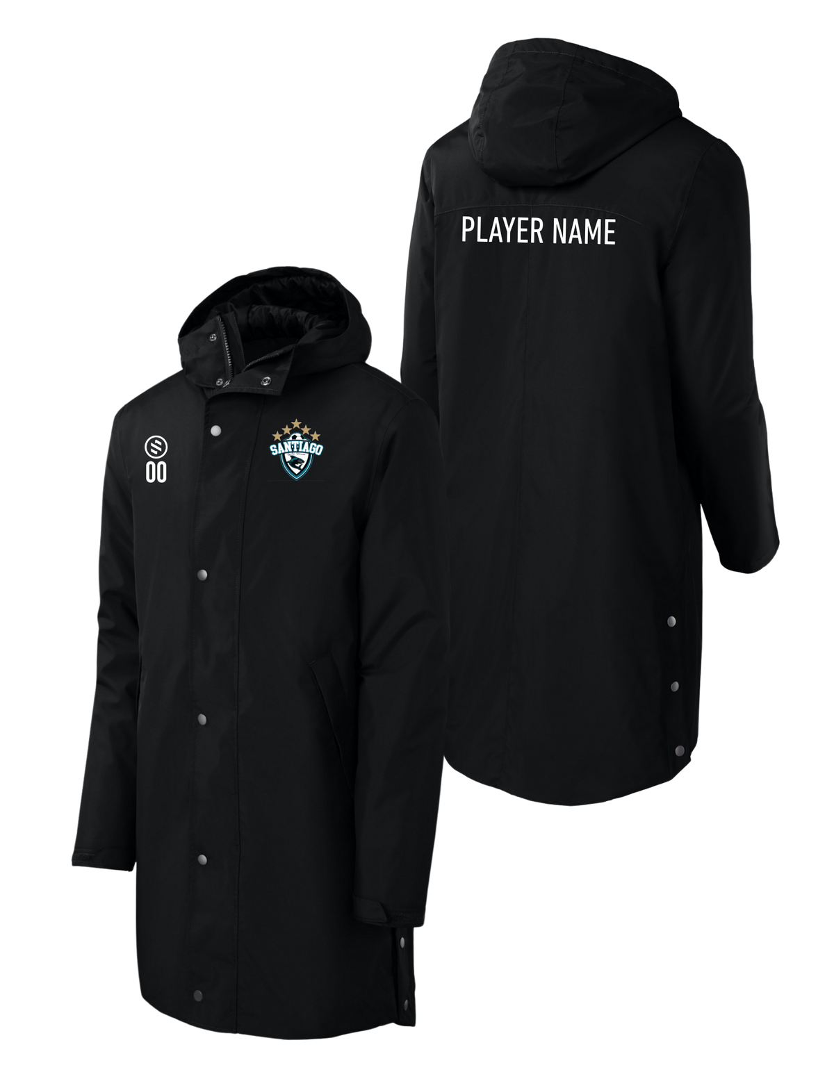 Santiago Girls High School Soccer - Sideline Parka - Black
