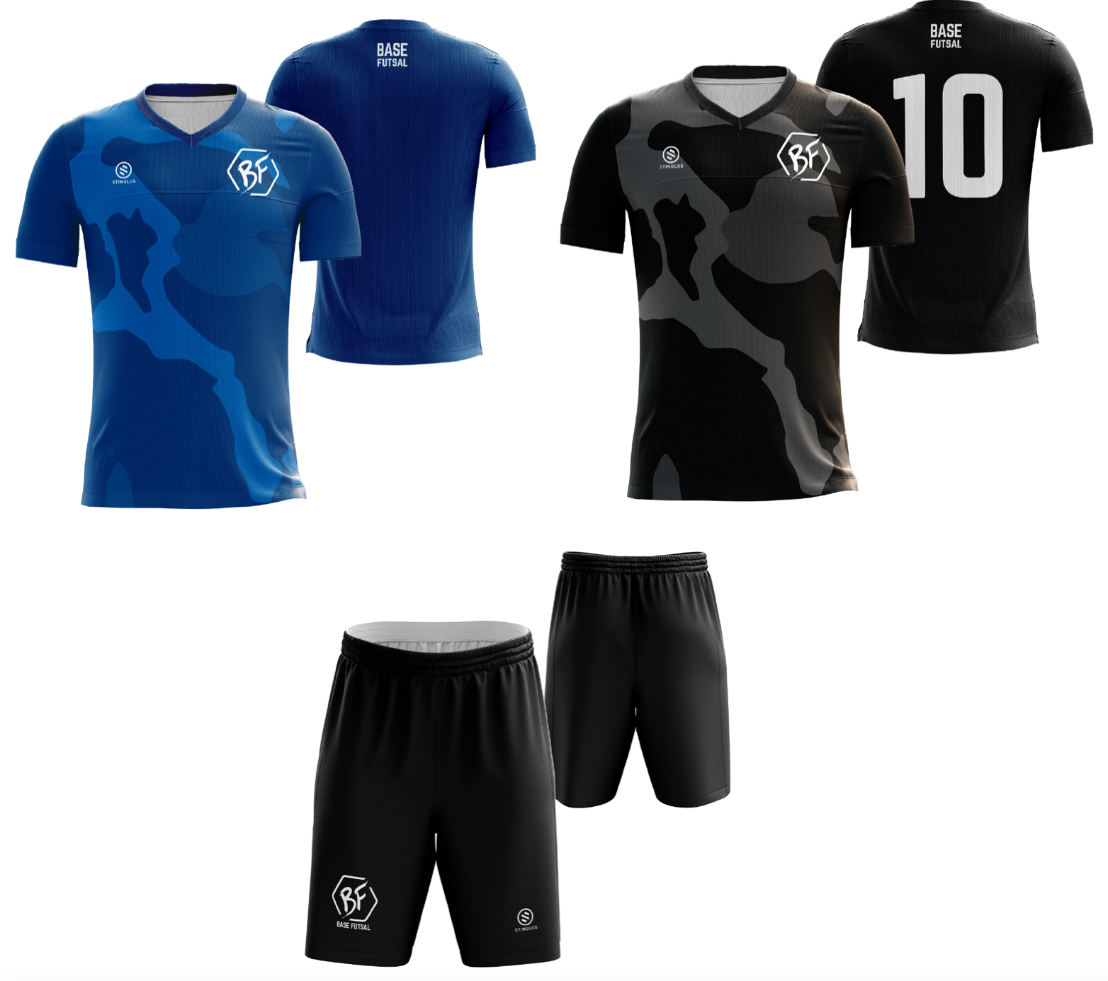 Base Futsal - Reversible Jersey + Shorts - THE NUMBER WILL BE ADJUSTED by the coach