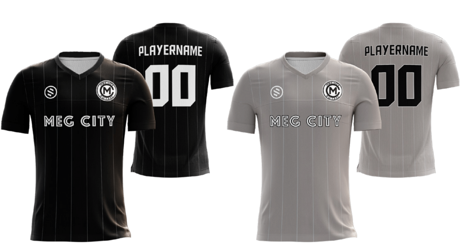 Meg City Futsal - Black/Grey Reversible Jersey