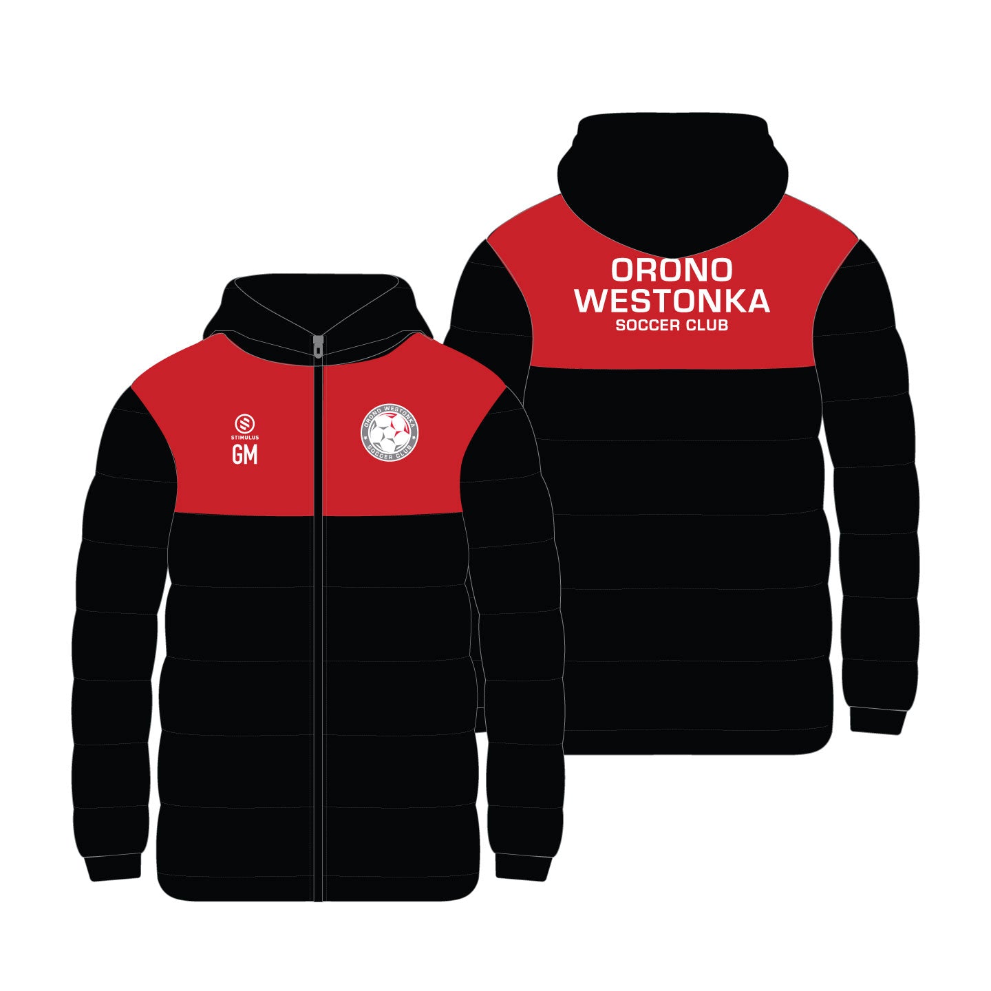 Orono Westonka Soccer Club - Black/Red Winter Jacket