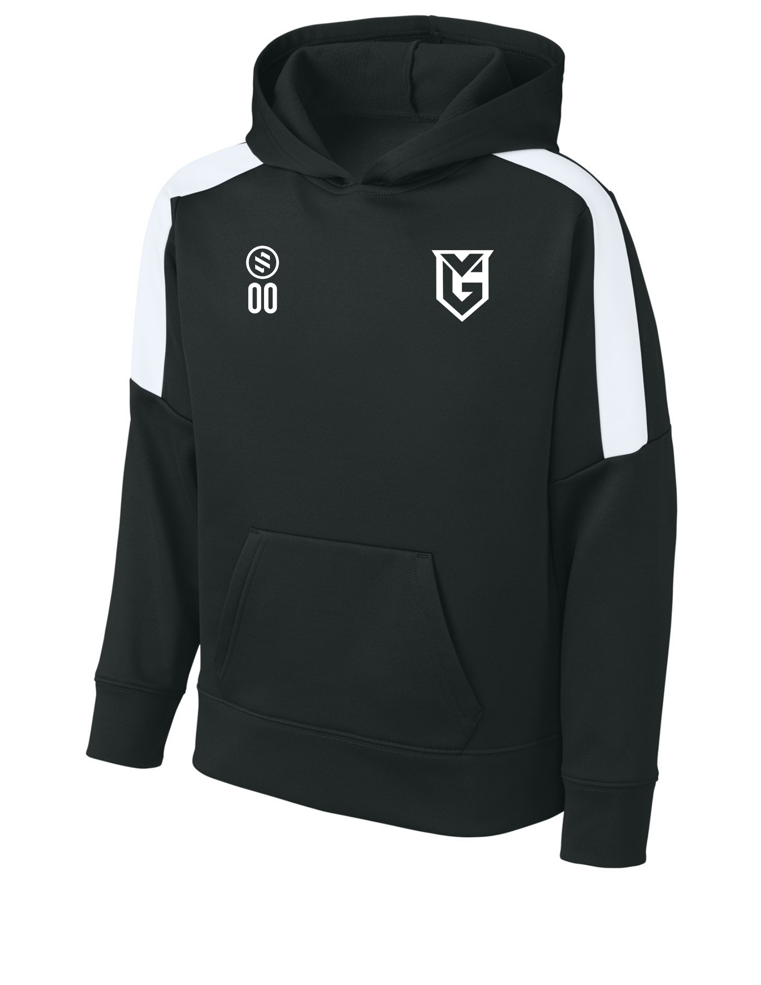 VSA Guardian - Performance Stripe Hoodie - Youth - Black/ White