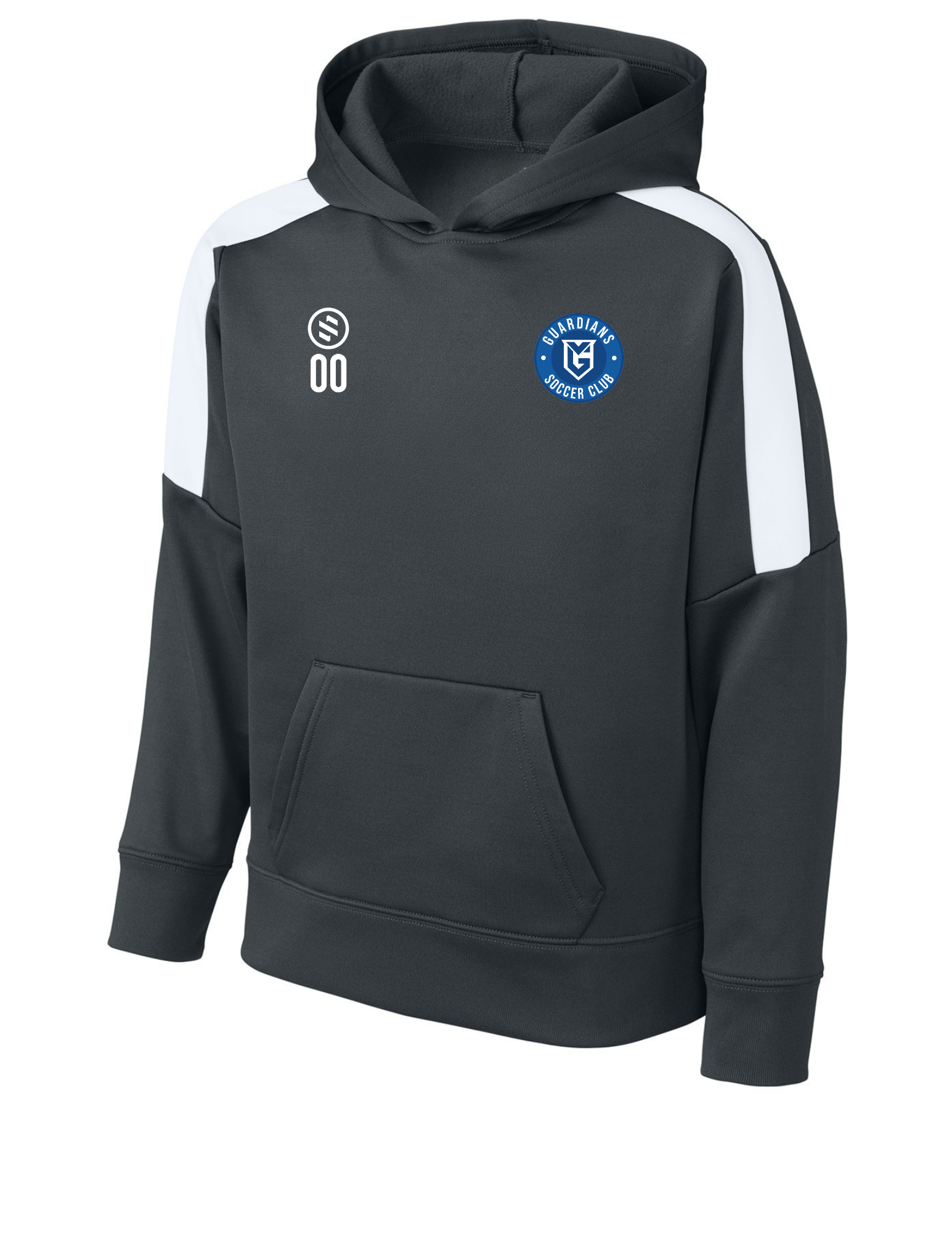 VSA Guardian - Performance Stripe Hoodie - Youth - Iron Grey/ White
