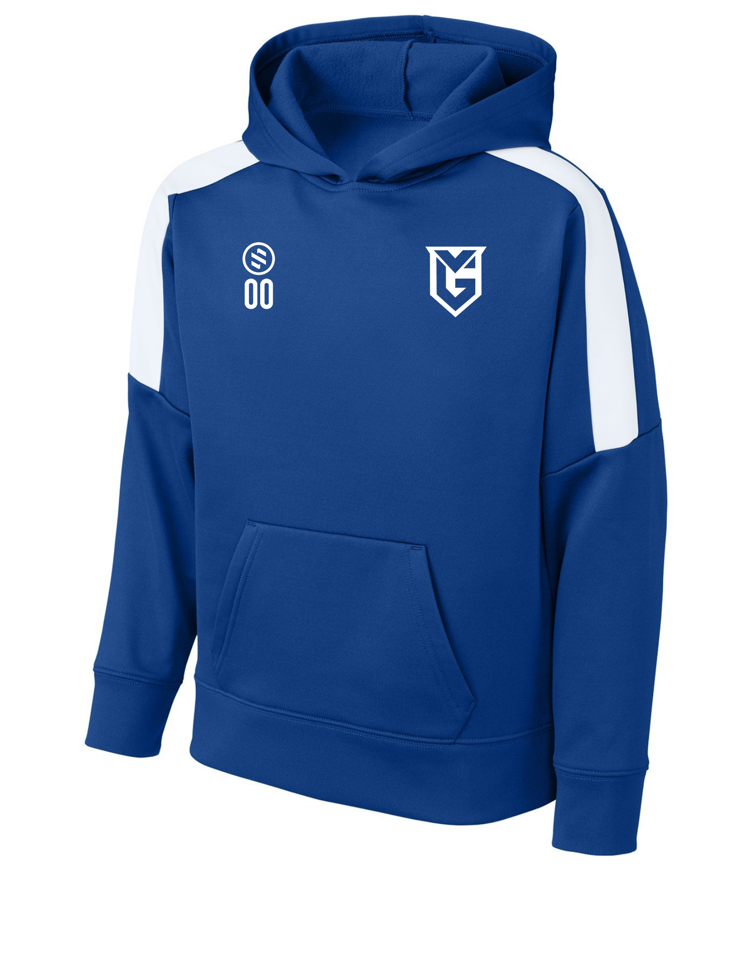 VSA Guardian - Performance Stripe Hoodie - Youth - True Royal/ White