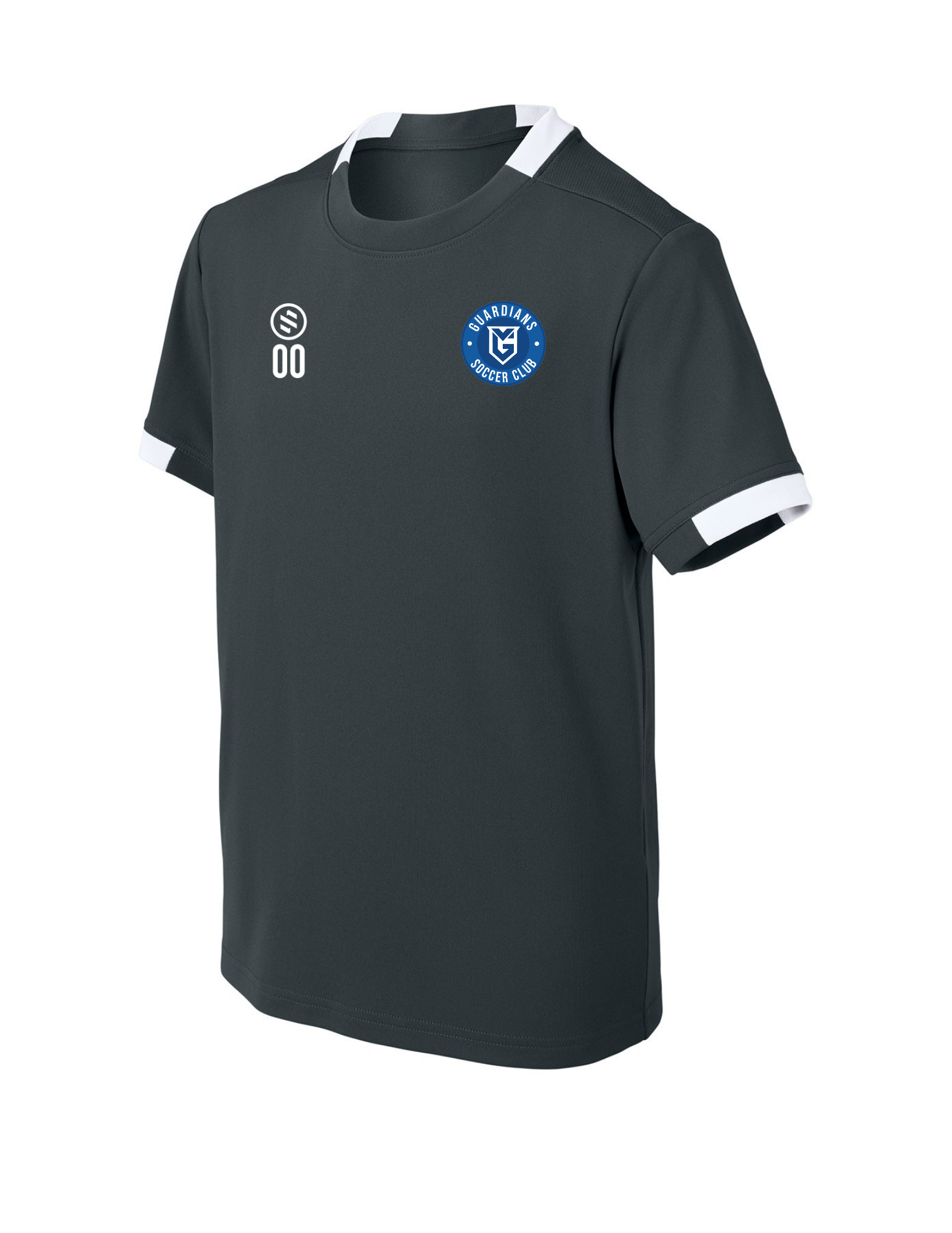 VSA Guardian - Core Performance Tee - Youth - Iron Grey/ White