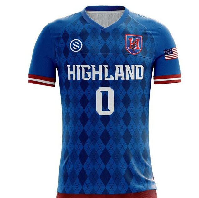 Highland Varsity Soccer - Royal Blue Game Jersey