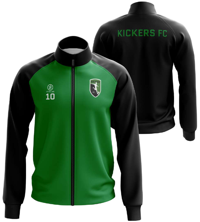 Kickers FC  - Black and Green Full Zip Jacket