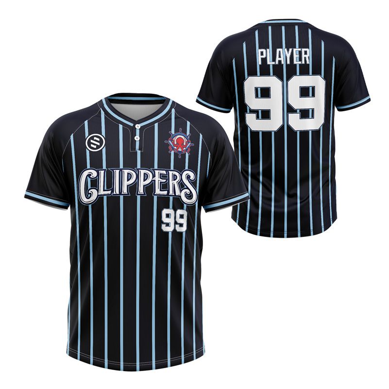 Batavia Clippers - Navy Blue Baseball Jersey