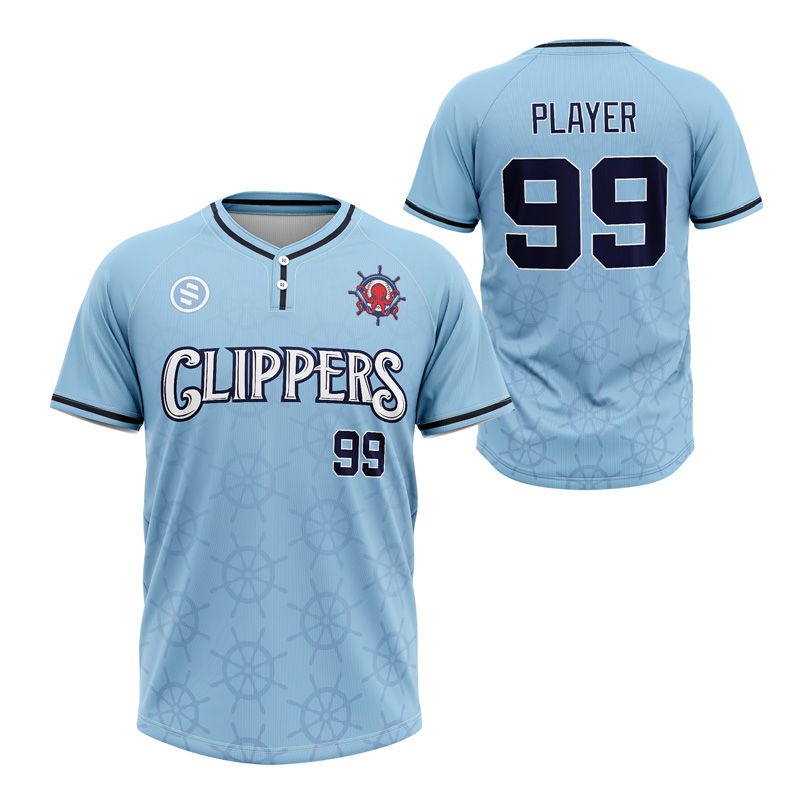 Batavia Clippers - Light Blue Baseball Jersey