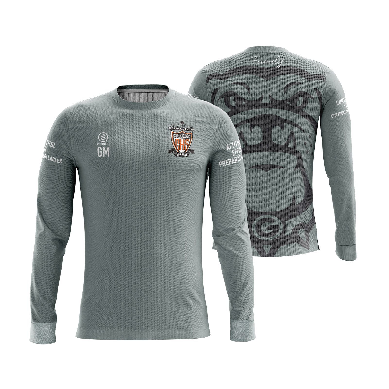 GHS BOYS SOCCER - Gray Training Jersey (Long Sleeve)