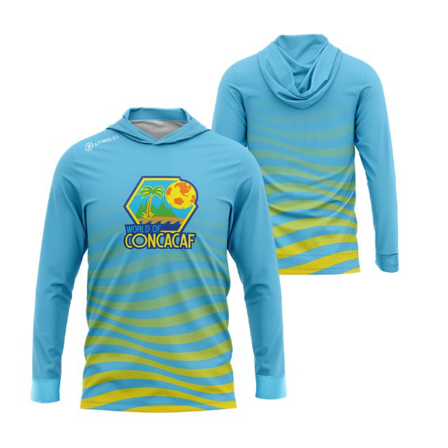 World Of Concacaf Podcast - Podcacaf Light Blue Lightweight Hoodie