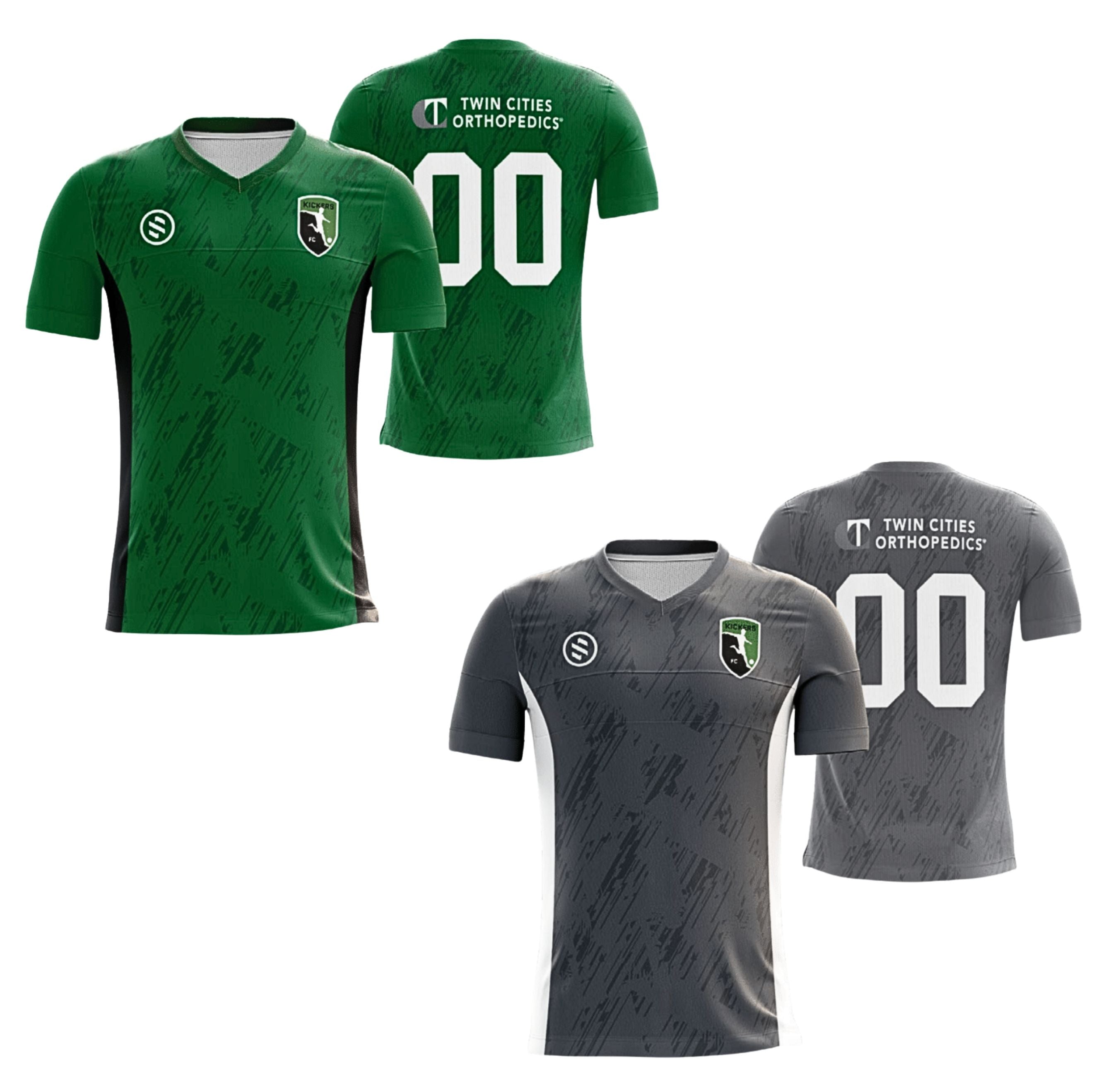 Kickers FC - Grey/Green Reversible Jersey