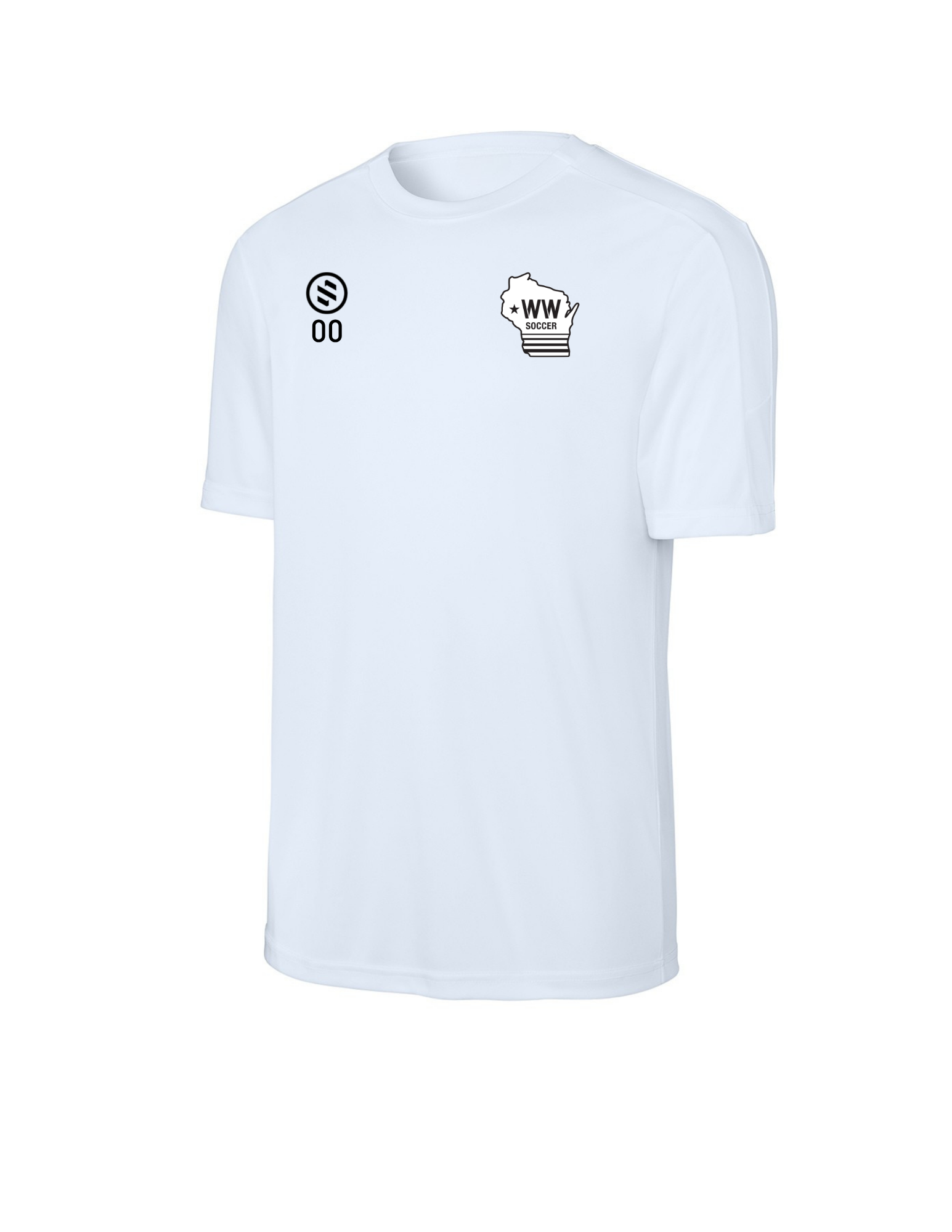 Western Wisconsin Coaches - Competitor Crew Tee - Adult - White/ White